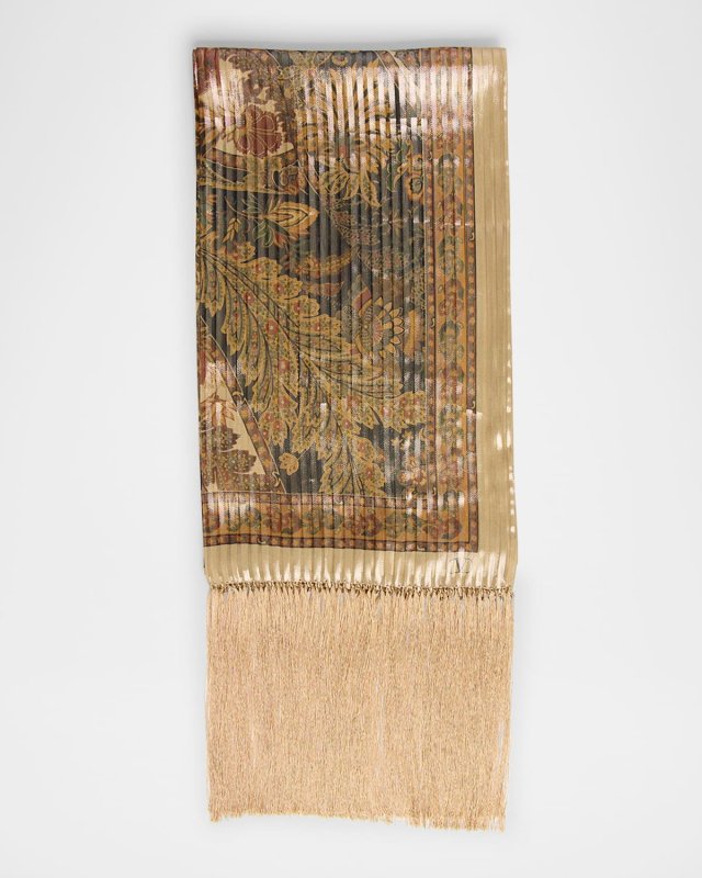 Paisley-Print Silk Scarf